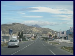 Road Alicante - Benidorm: passing El Campello