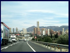 Road Alicante - Benidorm: entering Benidorm