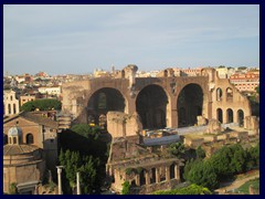 The Basilica of Maxentius and Constantine (Basilica di Massenzio) was the largest building in the Roman Forum. It was built in 312AD.