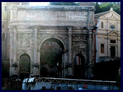 Arch of Septimius Severus, Forum Romanum. Dedicated in AD 203 to commemorate the Parthian victories of Emperor Septimius Severus