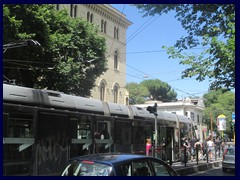 Via Manzoni, modern trams.