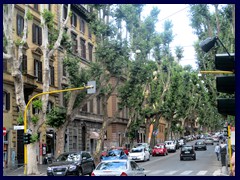 Via Merulana, the nice hilly road that goes up to San Giovanni in Laterano.