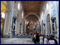 Some kind of mass or ceremony was going on in San Giovanni in Laterano during our visit, that was  just after the visit of St Peter's Basilica.