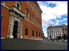 The Lateran Palace (Palazzo Lateranense) at Piazza San Giovanni in Laterano is an ancient palace that used to be the main residence for the pope, built by the rich Lateranus family. It is built together with the cathedral. Today it hosts the Vatican Historical Museum.