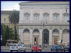 Traffic in front of Scala Sancta (Holy Stairs), on Via di San Giovanni in Laterano near Piazza di San Giovanni in Laterano.