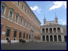 The Lateran Palace (Palazzo Lateranense) at Piazza San Giovanni in Laterano is an ancient palace that used to be the main residence for the pope, built by the rich Lateranus family. It is built together with the cathedral. Today it hosts the Vatican Historical Museum.