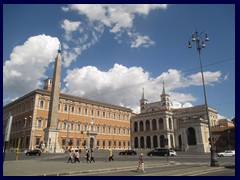 The Lateran Palace (Palazzo Lateranense) and the Obelisk of Thutmosis III  on Piazza di San Giovanni in Laterano