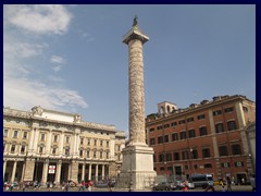 Piazza Colonna is a square in Rione del Colonna, a neighbourhood in the city center near Via Tritone and Via Veneto. It was named after the Column of Marcus Aurelius that stands on the square.
