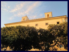 Villa Medici, now property of the French Academy, is situated right next to the Villa Borghese gardens. It is a white castle like villa built in 1544 for the famous Medici family.