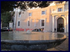 Villa Medici, now property of the French Academy, is situated right next to the Villa Borghese gardens. It is a white castle like villa built in 1544 for the famous Medici family.