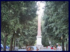 This obelisk, from about 200AD, was taken from Hadrian's villa in Tivoli outside Rome, and placed by Pope Pius VII in 1822 in Pincio Gardens.