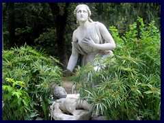 Moses in the bulrushes statue, Pincio Gardens.