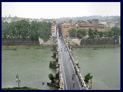 Ponte Sant 'Angelo during the rain and thunderstorm