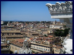 View from National Monument to Victor Emmanuel II: Centro Storico, City center.