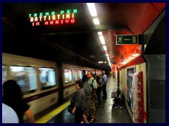 Many of Rome's metro trains are old fashioned, but there are also more modern ones.