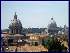 Sant'Andrea della Valle and St Peter's Basilica from Monument to Victor Emanuele II 008