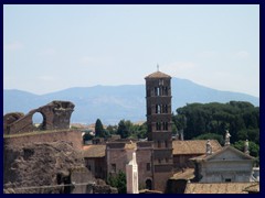 Views of Rome from Monument to Victor Emanuele II towards Forum Romanum.