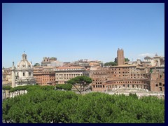 Views of Rome from Monument to Victor Emanuele II towards Forum Trajano