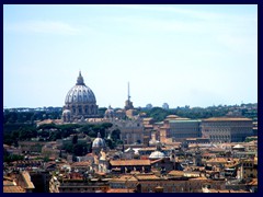 Views of Rome from Monument to Victor Emanuele II towards St Peter's Basilica