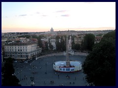 Piazza del Popolo from Pincio Hill.