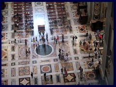 Looking down from the dome of St Peter's Basilica.