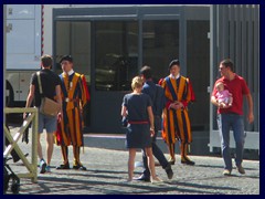 The famous Swiss Guards, soldiers from Switzerland who has served as guards at foreign European courts since the late 15th century. 