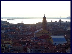 Views from the Campanile 15 - the Frari Basilica, Wet Venice