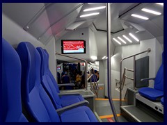 Inside Trenitalia double decker train