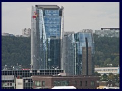 Views from Gediminas Tower: Sail Towers (86m) from 2009.