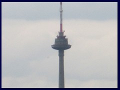 Views from Gediminas Tower: Vilnius TV Tower (326m), built in 1980 and situated in the West part of the city.