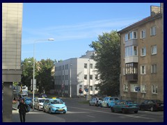 Naujamiestis (New Town) - outside our rent apartment on Kauno gatve. New Town is the district just to the west of the Old Town.