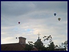 Air balloons above Naujamiestis (New Town).