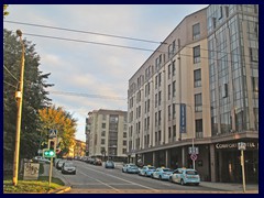 Comfort hotel in front of our apartment building in , Naujamiestis (New Town). Situated in the intersection Mindaugo/Kauno streets.