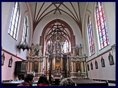 St Anne's Church, interior. The organist was playing during our visit.