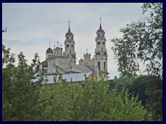 Lord Accension (towered) and Jesus Heart (domed) churches seen from Uzupis.