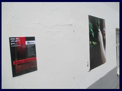 Photo exhibiton on the walls of  Uzupis