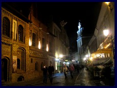 Pillies street near Cathedral Square at night.