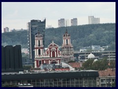 Views from Gediminas Tower: Kalvarija Church and Vilnius Gate Apartments (20 floors)