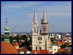 The cathedral from Lotrščak Tower